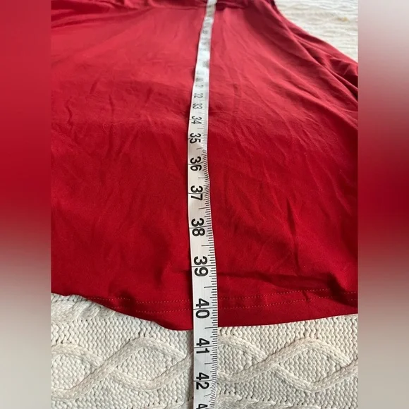 NEW! Haute Red Cotton Polyester Blend Mid Length Dress Women’s size 2X - Picture 14 of 15